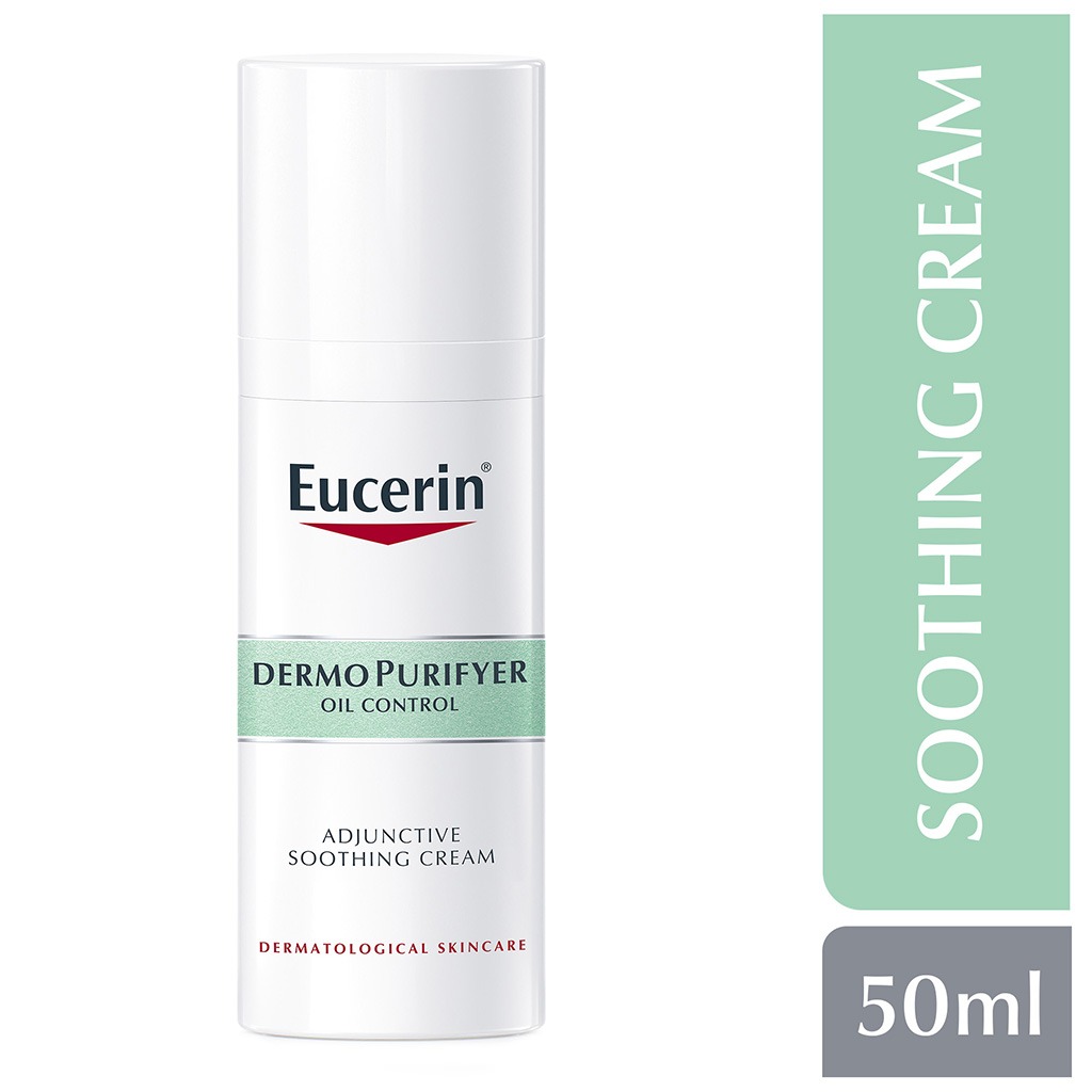 Eucerin, Dermopurifyer Adjunctive Soothing Cream, Soothing cream for acne-prone skin, 50ml