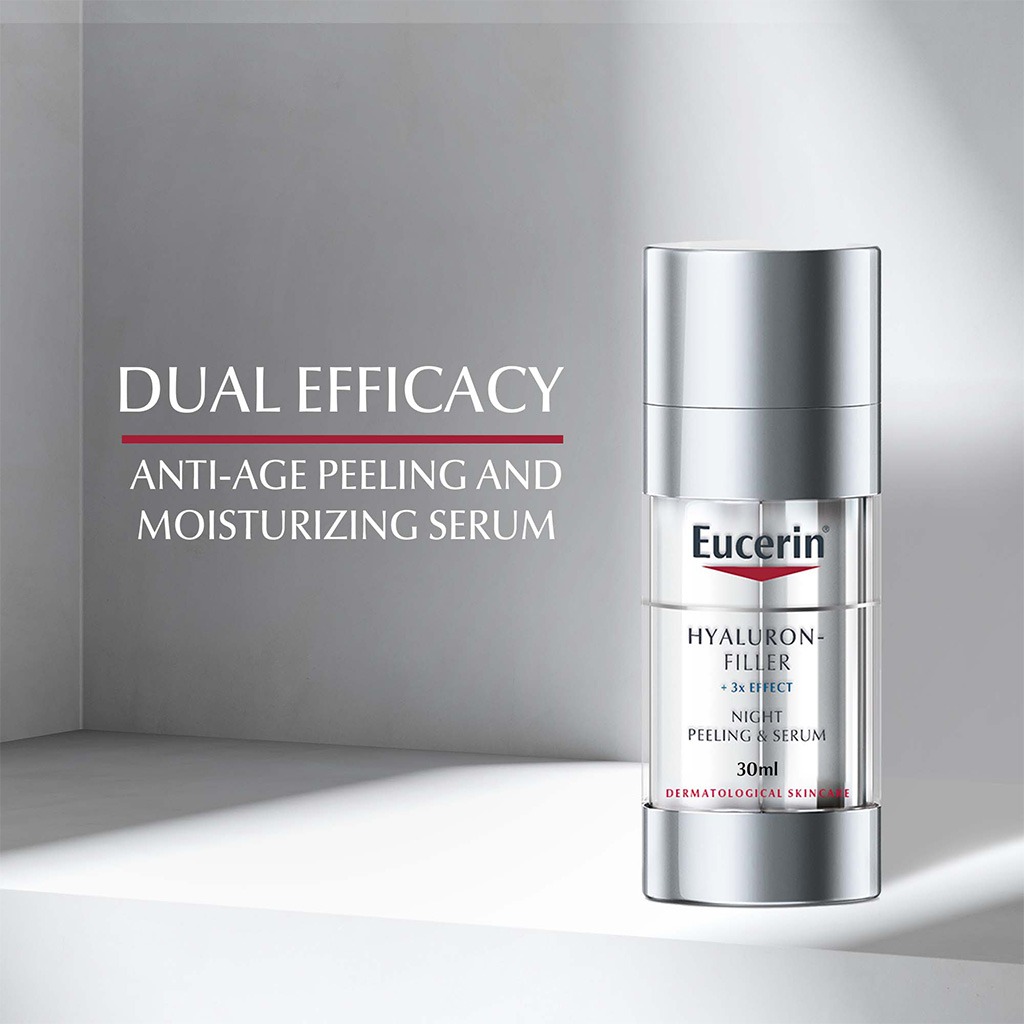 Eucerin, Hyaluron-Filler Peeling Anti-Wrinkle Night Serum, Night serum with peeling effect for wrinkle reduction, 30ml