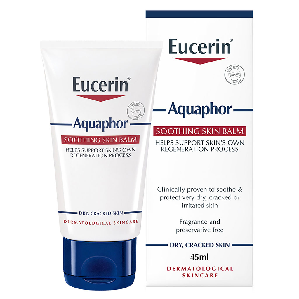 Eucerin, Aquaphor Soothing Skin Lip Balm, Healing lip balm for dry and cracked lips, 45ml