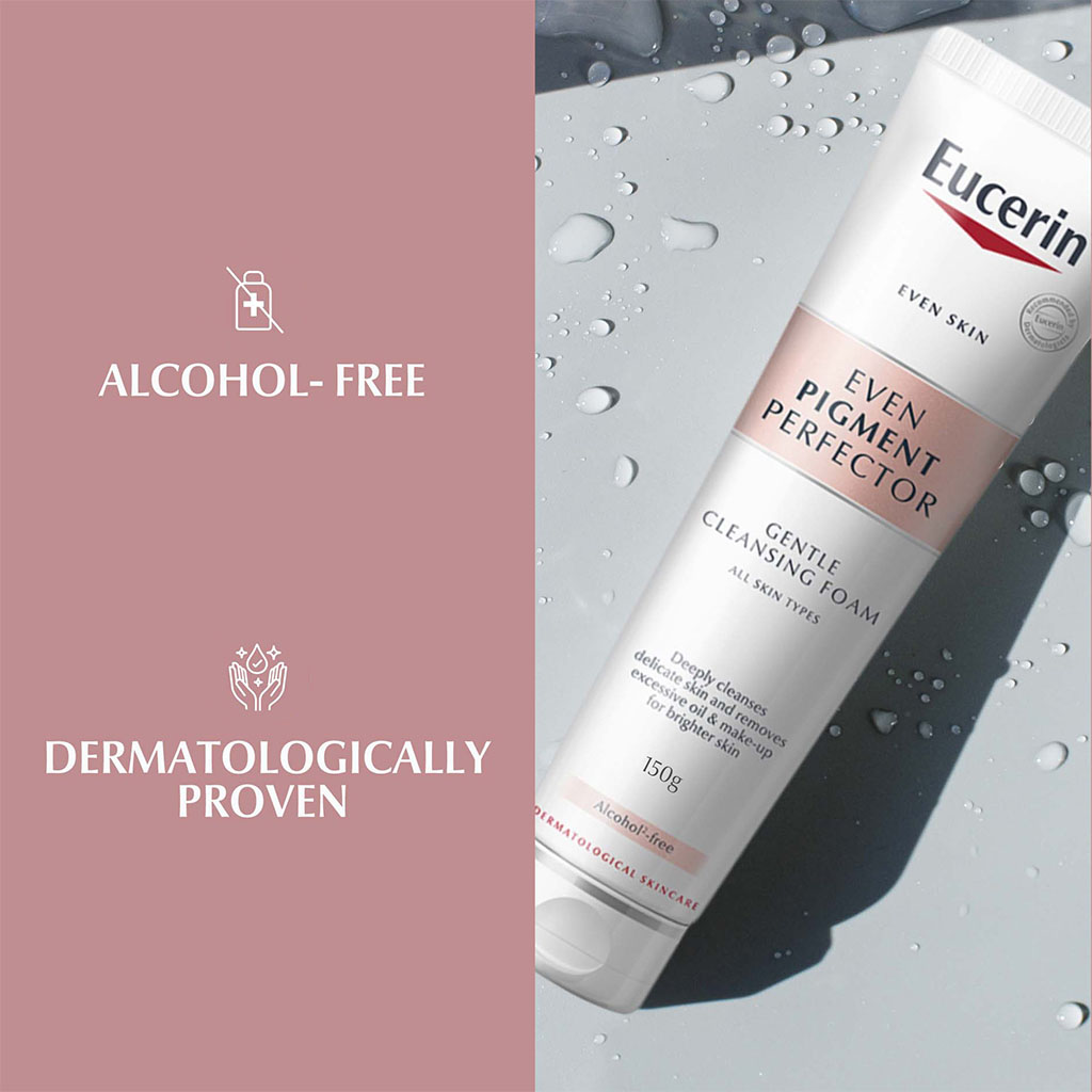 Eucerin, Even Pigment Perfector Facial Cleansing Foam, Gentle cleansing foam for uneven skin tone, 160ml