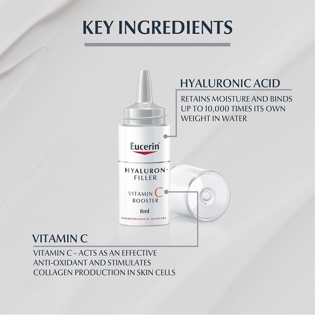 Eucerin, Hyaluron-Filler Vitamin C Booster, Anti-aging serum with vitamin C for radiant skin, 8ml