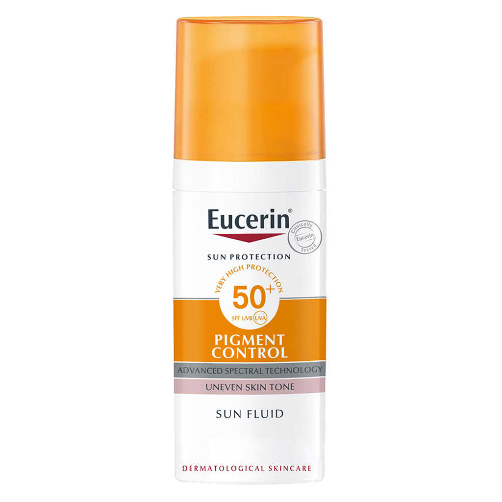 Eucerin, Even Pigment Perfector Sun Fluid SPF 50+, High protection sunscreen for uneven skin tone, 50 ml