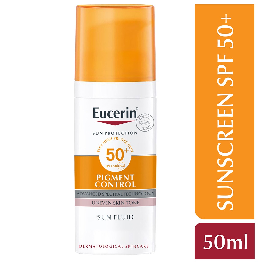 Eucerin, Even Pigment Perfector Sun Fluid SPF 50+, High protection sunscreen for uneven skin tone, 50 ml