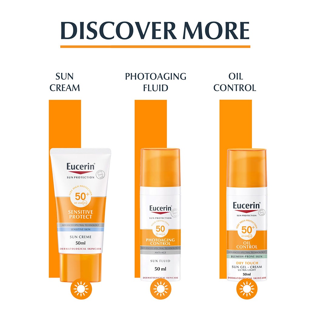 Eucerin, Even Pigment Perfector Sun Fluid SPF 50+, High protection sunscreen for uneven skin tone, 50 ml