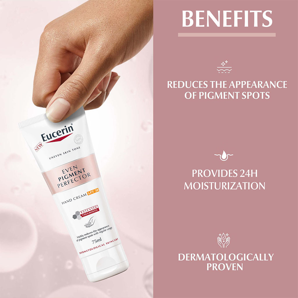Eucerin, Even Pigment Perfector Hand Cream, Brightening hand cream, 75 ml