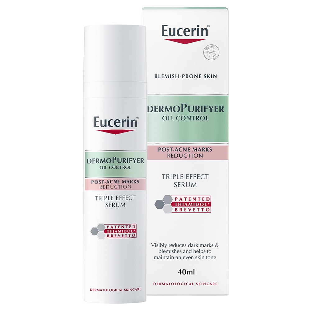 Eucerin, Dermopurifyer Triple Effect Serum with Thiamidol, Serum for acne-prone and pigmented skin, 40ml