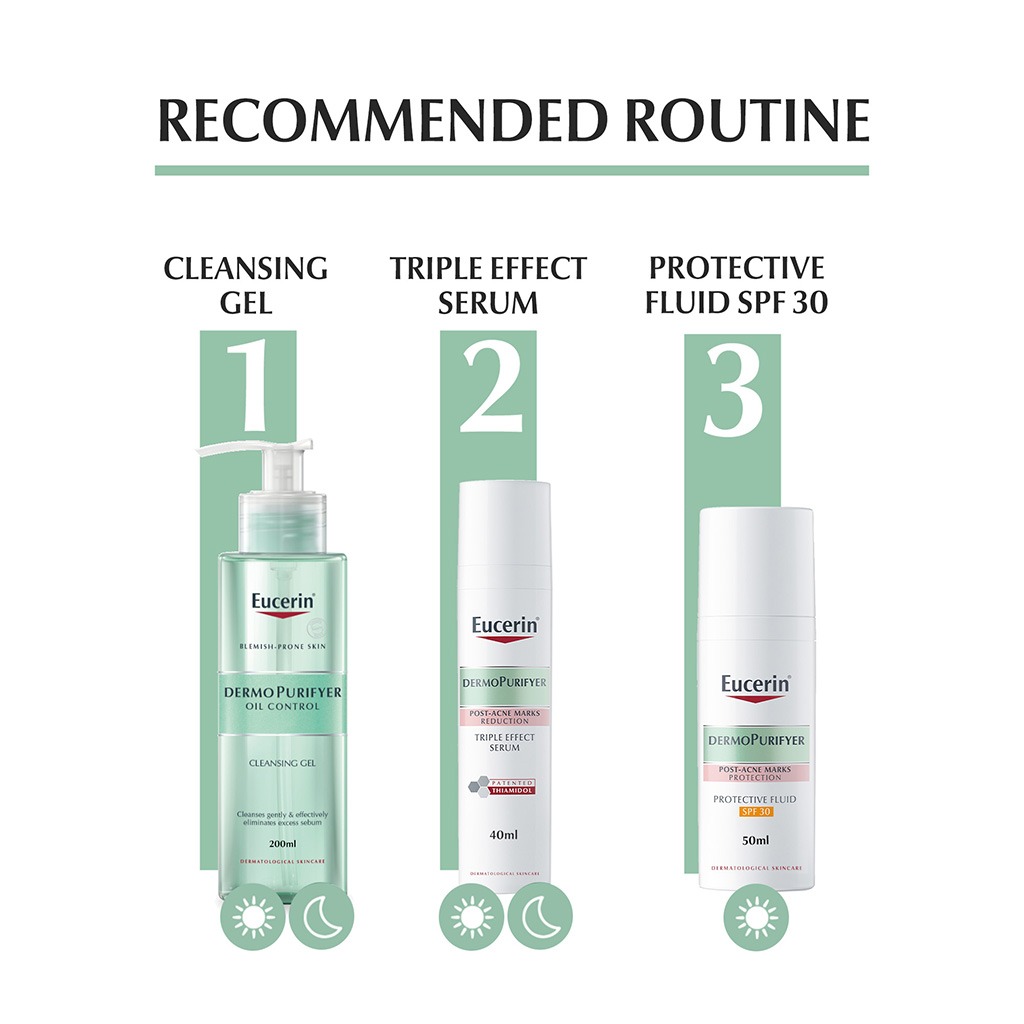 Eucerin, Dermopurifyer Triple Effect Serum with Thiamidol, Serum for acne-prone and pigmented skin, 40ml