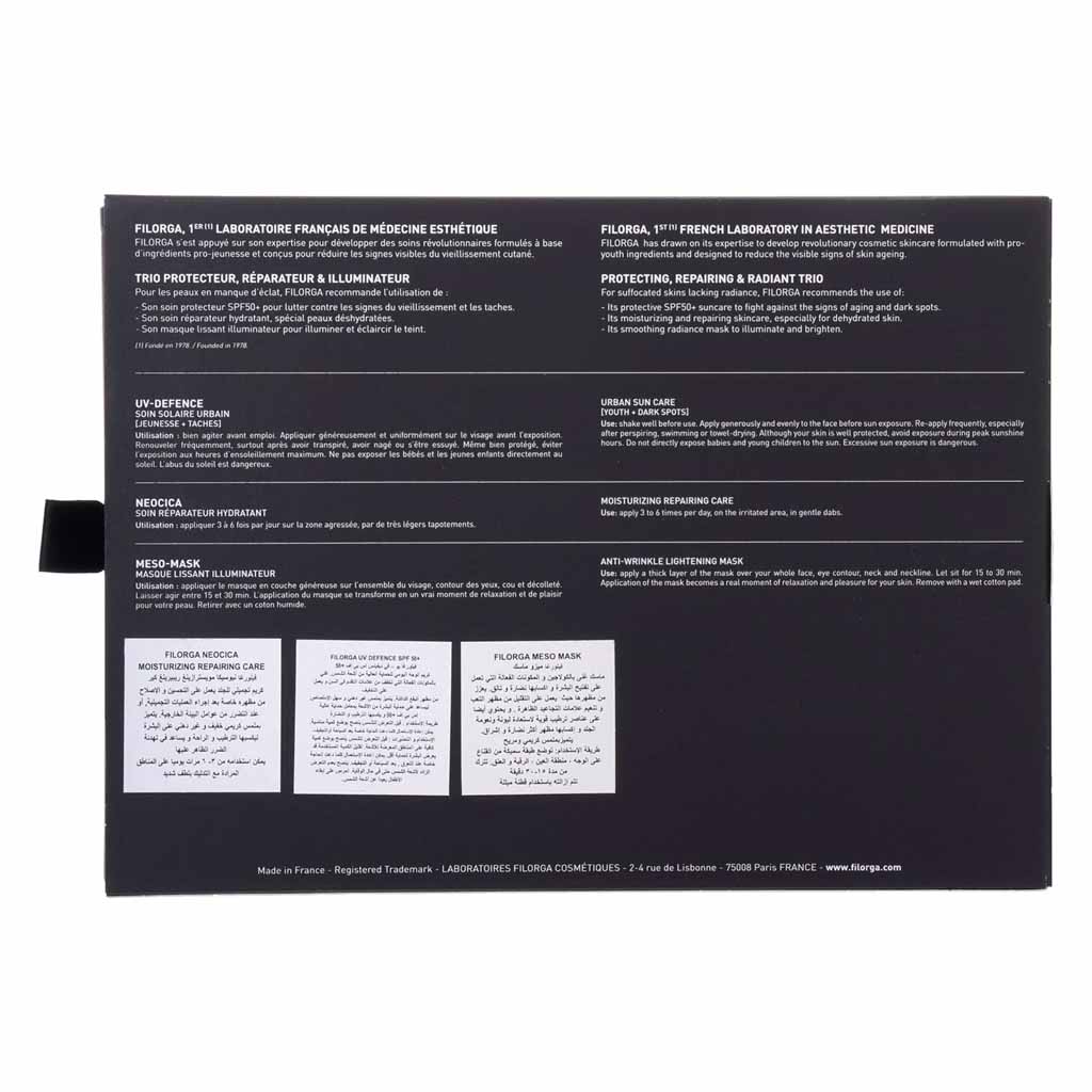 Filorga, Protect Repair Illuminate Kit, UV defense and skin repair kit with mask, 62ml total