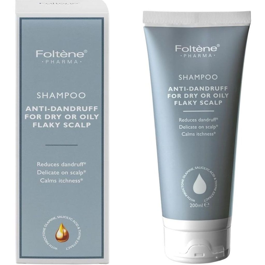 Foltene, Antidandruff Shampoo for Dry or Oily Flaky Scalp, Dandruff treatment shampoo for dry and oily scalp, 200ml
