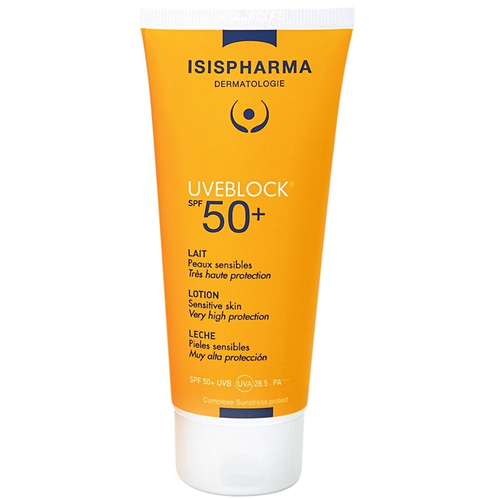 Isispharma, UVEBLOCK SPF 50+ Lotion, Broad spectrum sun protection lotion, 100ml