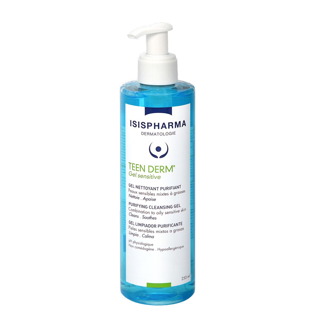 Isispharma, Teen Derm Purifying Cleansing Gel, Deep cleansing gel for teenage skin, 250ml