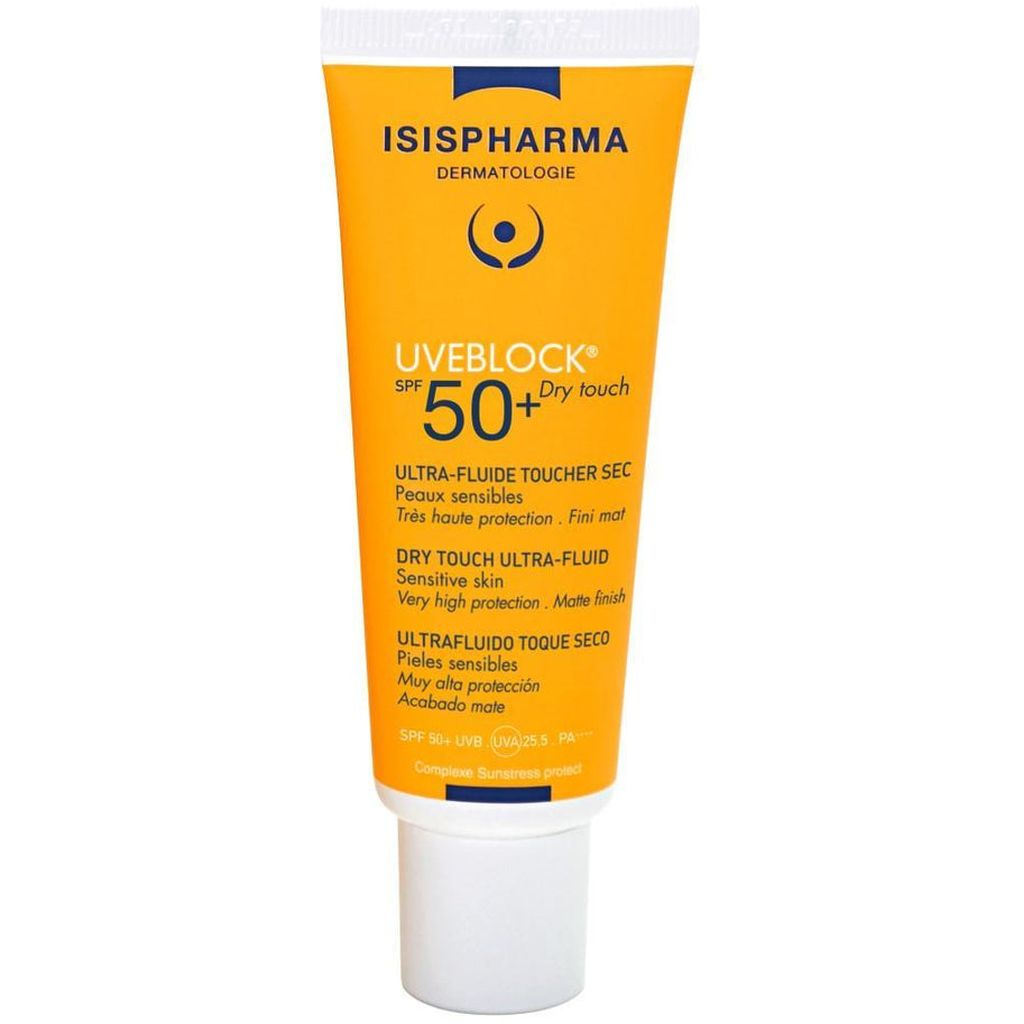 Isispharma, UVEBLOCK SPF 50+ Dry Touch Ultra-Fluid, High protection matte finish sunscreen, 40ml