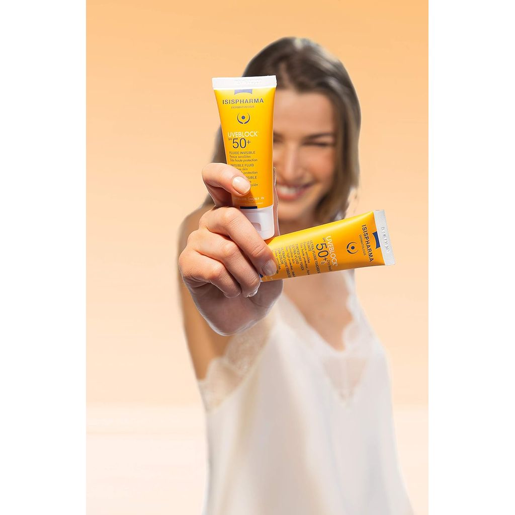 Isispharma, UVEBLOCK SPF 50+ Dry Touch Ultra-Fluid, High protection matte finish sunscreen, 40ml