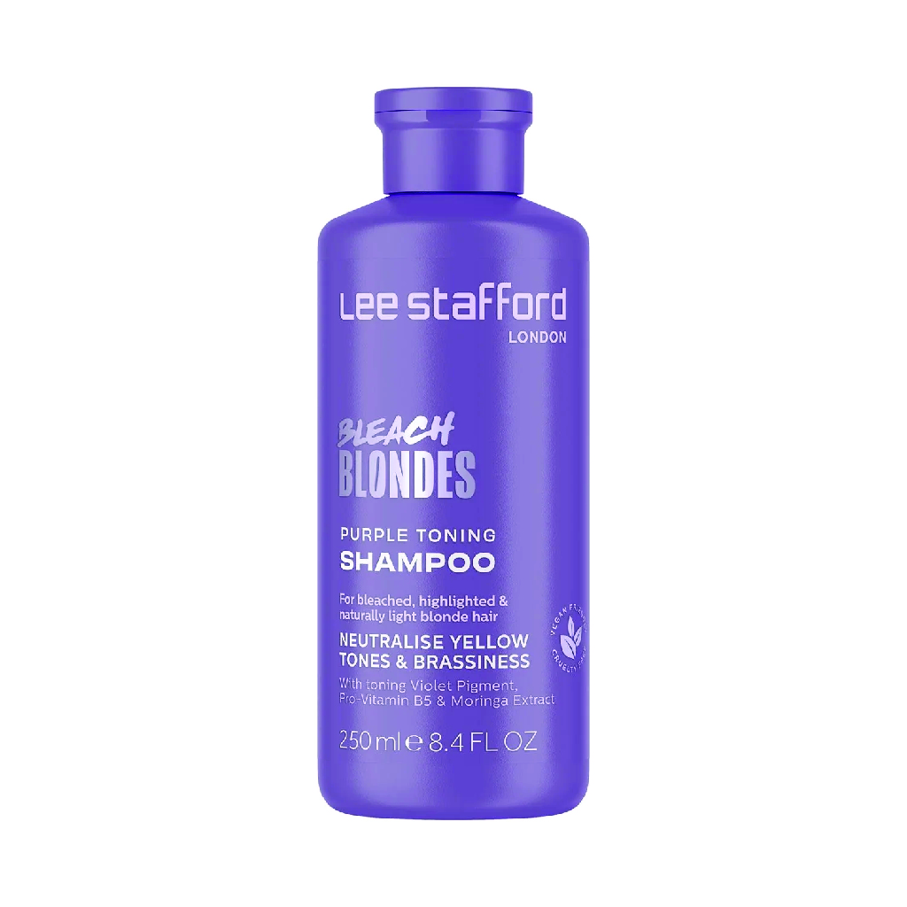 Lee Stafford, Bleach Blondes Purple Reign Toning Shampoo, Color-correcting purple shampoo for blondes, 250ml