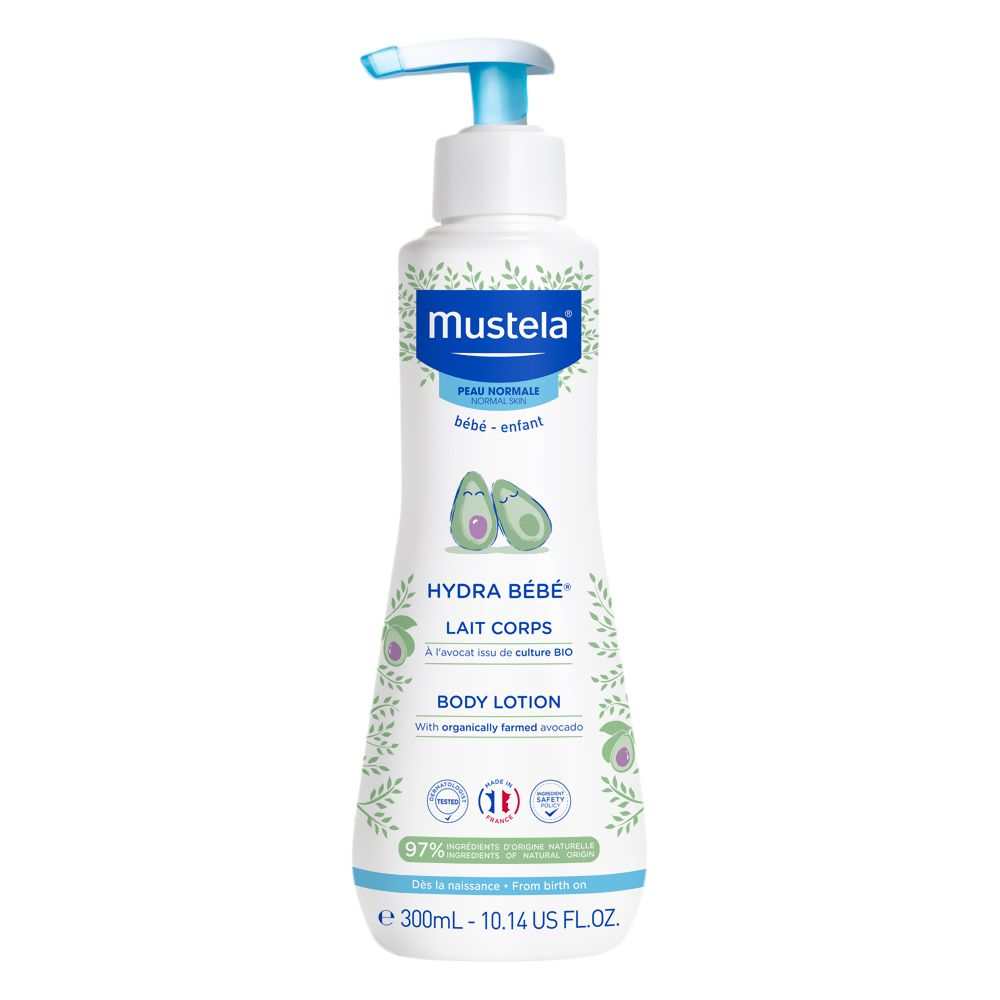 Mustela, Hydra Bebe Body Lotion, Hydrating body lotion for baby’s sensitive skin, 300ml