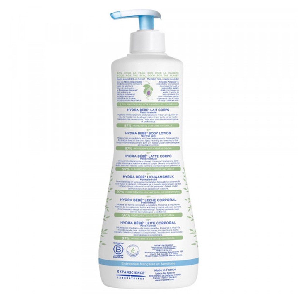 Mustela, Hydra Bebe Body Lotion, Hydrating body lotion for baby’s sensitive skin, 300ml