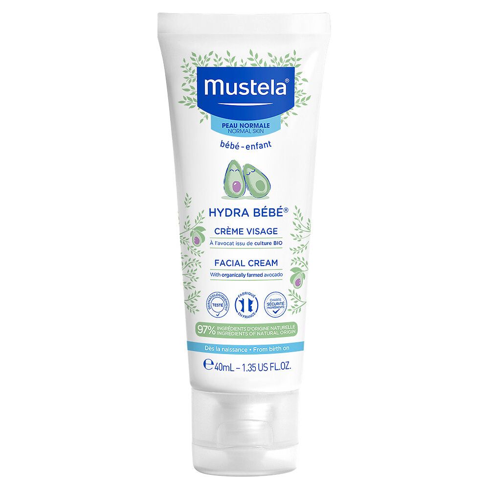 Mustela, Hydra Bébé facial cream, Gentle moisturizing cream for baby’s sensitive skin, 40 ml