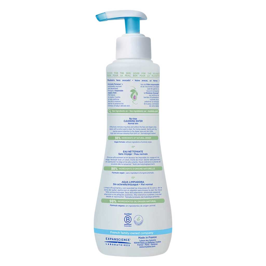 Mustela Mustela No-Rinse Cleansing Water With Organic Avocado 300 Ml