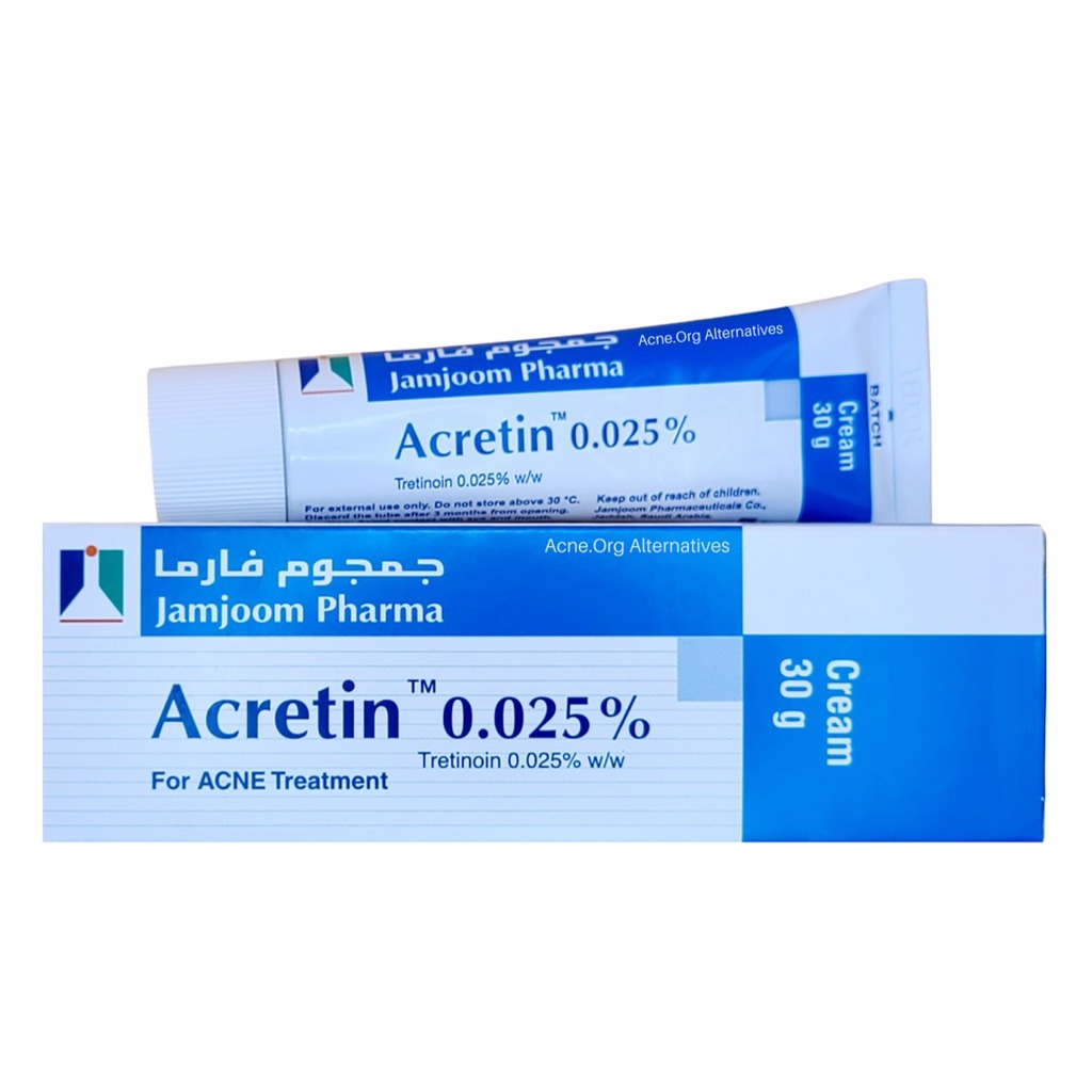 Acretin, 0.25% Cream, Acne treatment cream with retinoid, 30g