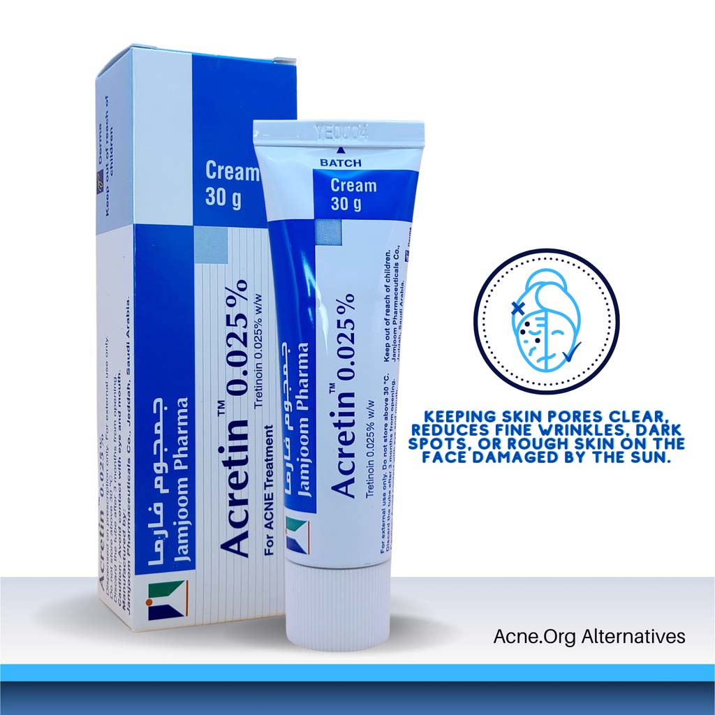 Acretin, 0.25% Cream, Acne treatment cream with retinoid, 30g