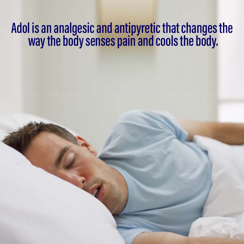 Adol, 500mg caplets, Pain relief and fever reducer caplets, 24 caplets