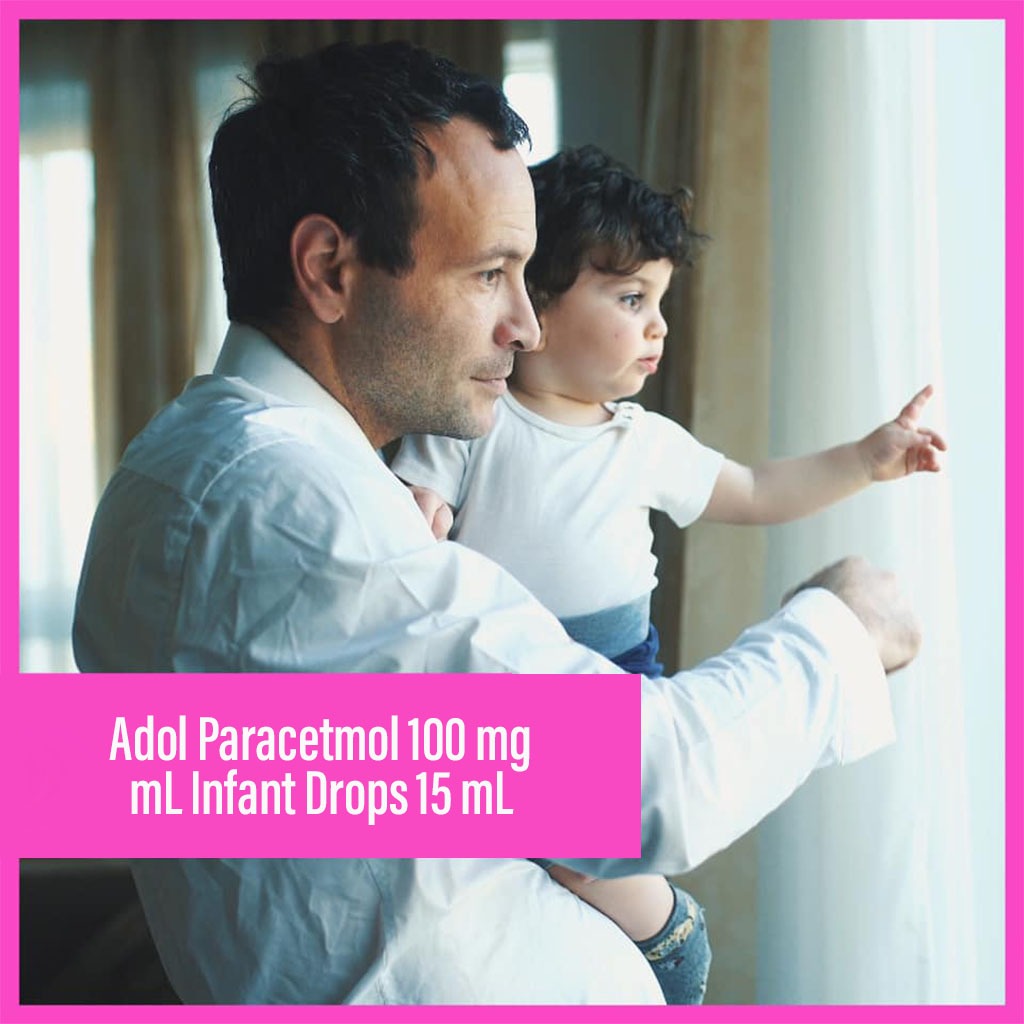 Adol, Paracetamol Infant Drops, Pain relief and fever reducer for infants, 15 ml