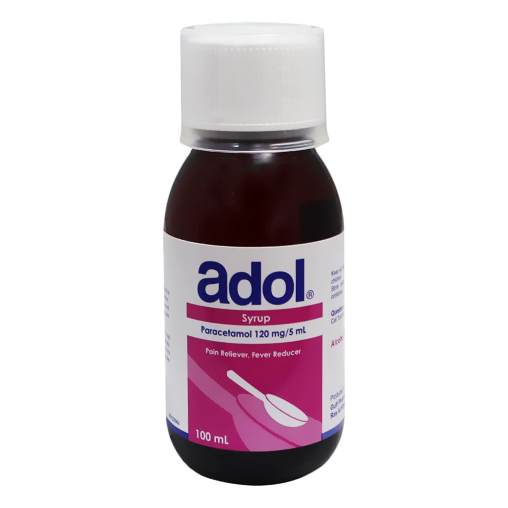 Adol, Syrup, Pain relief and fever reducer for children, 100 ml