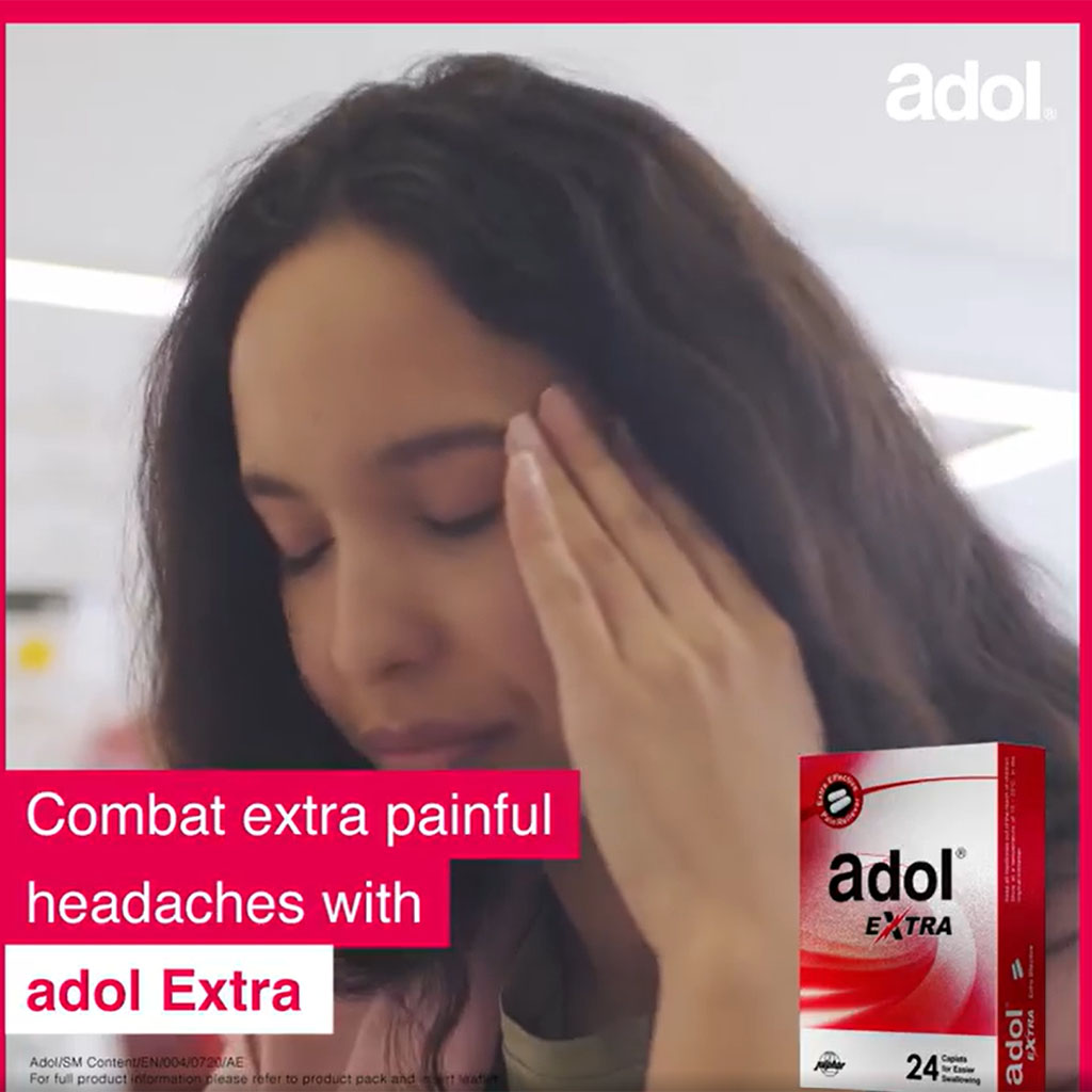 Adol-Extra, Pain relief caplets, Fast-acting pain and fever relief, 24 caplets