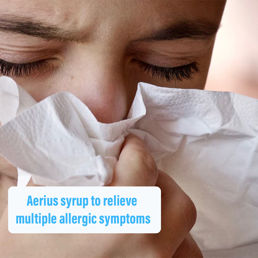 Aerius, 0.5 mg/ml Syrup, Antihistamine syrup for allergy relief, 150 ml