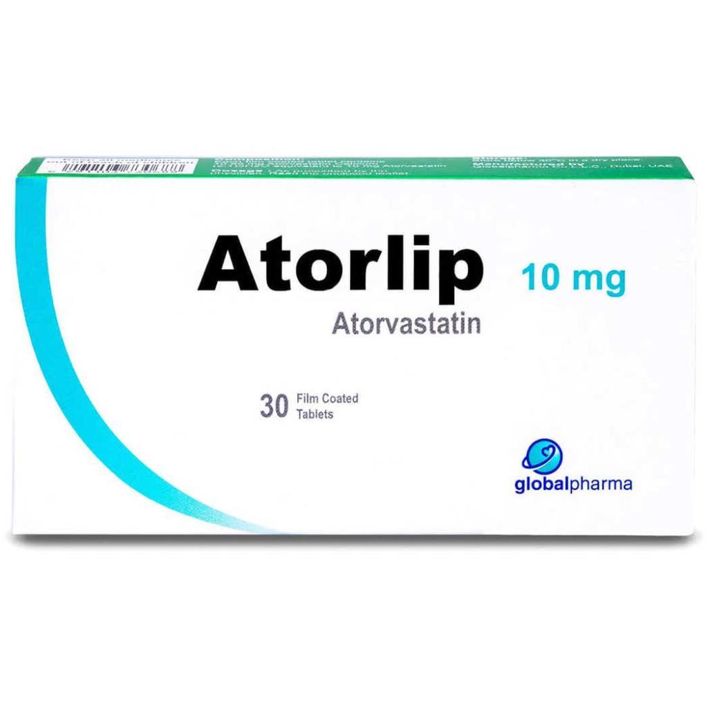 Atorlip, Atorvastatin 10mg Tablets, Cholesterol-lowering medication for heart health, 30 tablets
