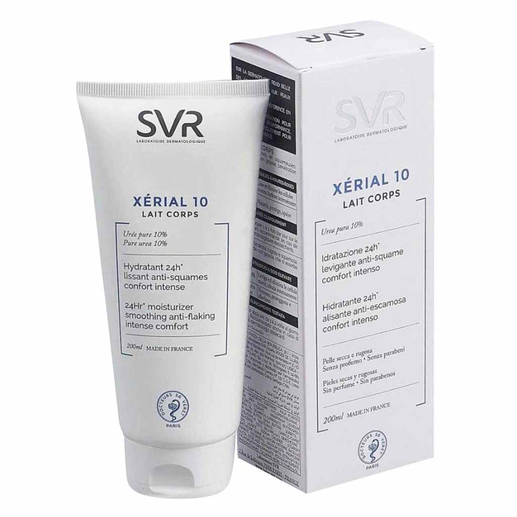 SVR, Xerial 10 Milk Moisturizer Body Milk, Intensive moisturizing body milk for dry skin, 200 ml