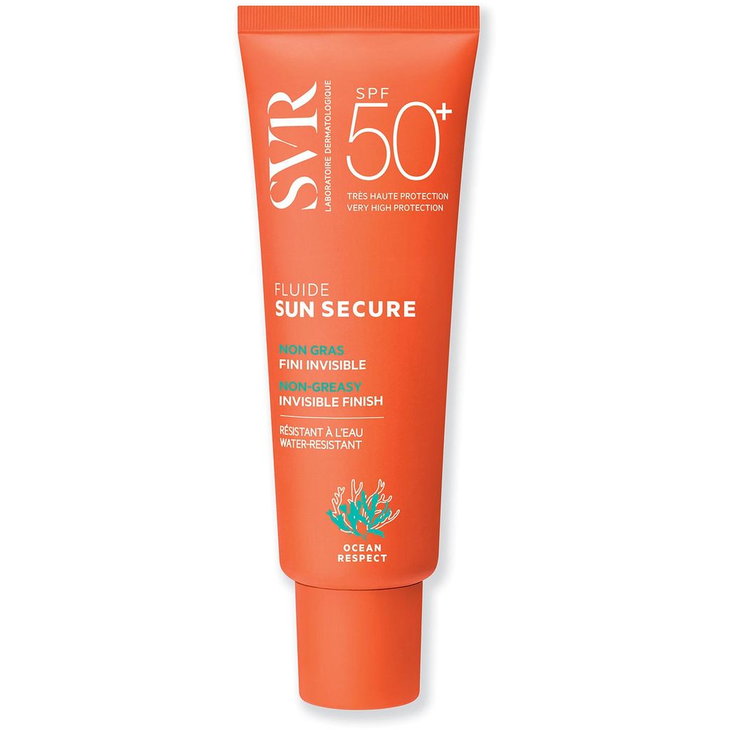 SVR, Sun Secure Fluid SPF 50+, High protection sunscreen fluid for sensitive skin, 50 ml