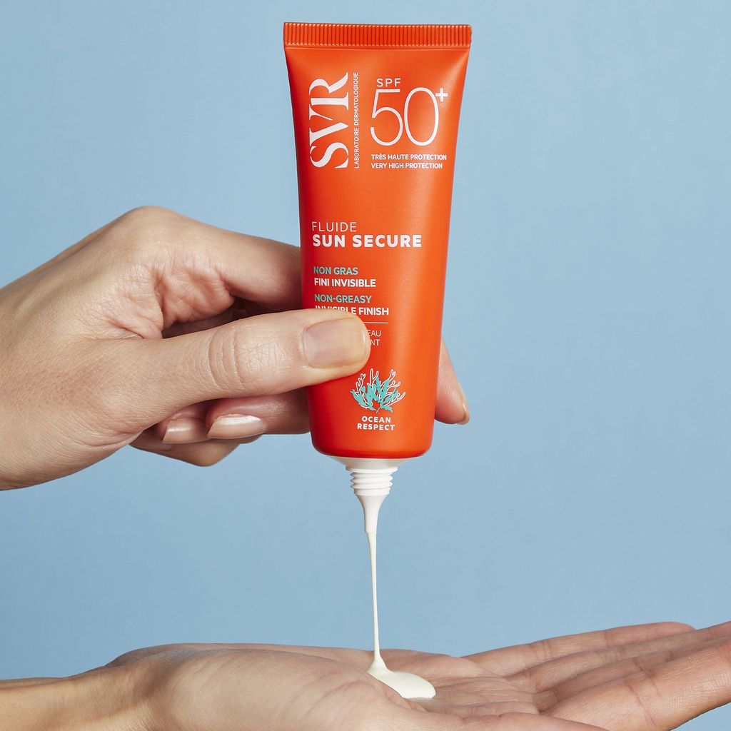 إس في آر، واقي شمس عالي الحماية للبشرة الحساسة، صن سيكيور فلويد SPF ٥٠+