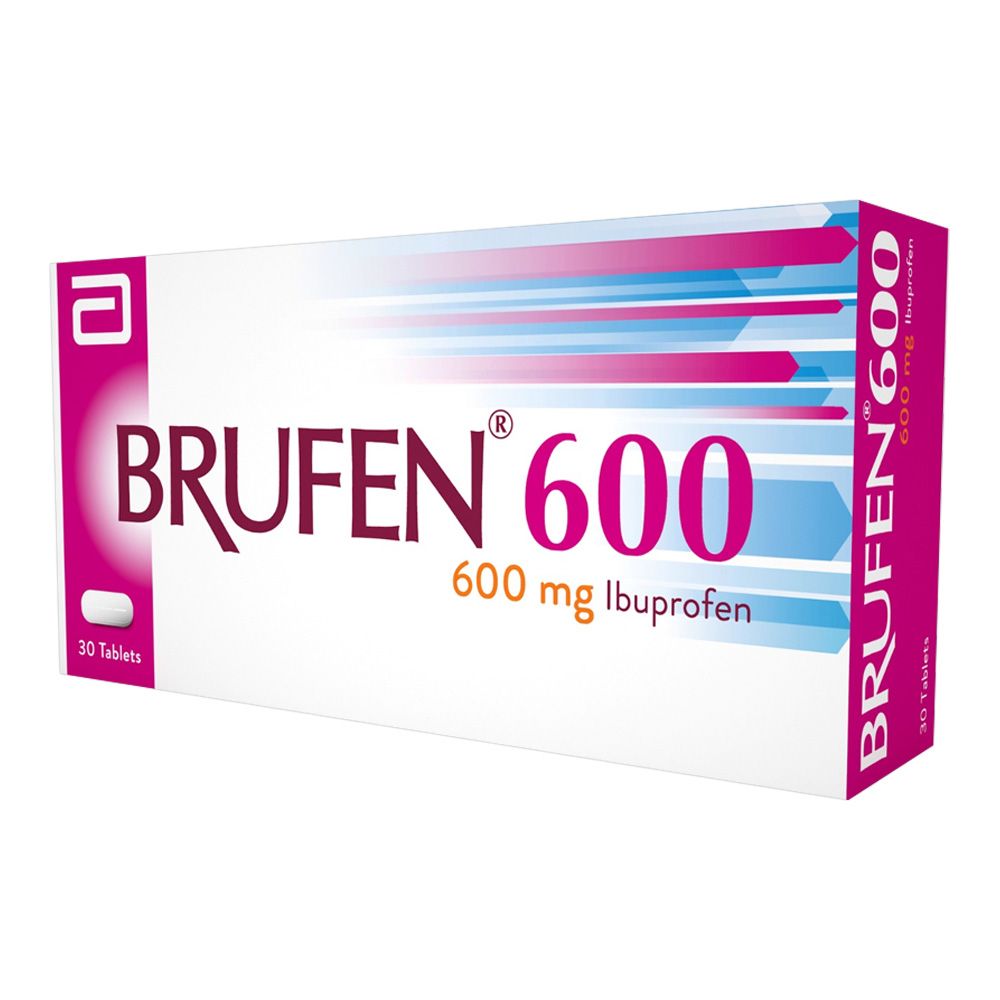 Brufen, 600mg tablets, Pain and fever relief anti-inflammatory tablets, 30 tablets