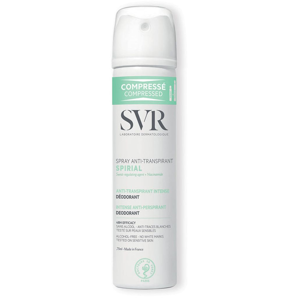 SVR, Spirial Anti-Transpirant Deodorant Spray, Long-lasting deodorant spray for sweat and odor control, 75ml