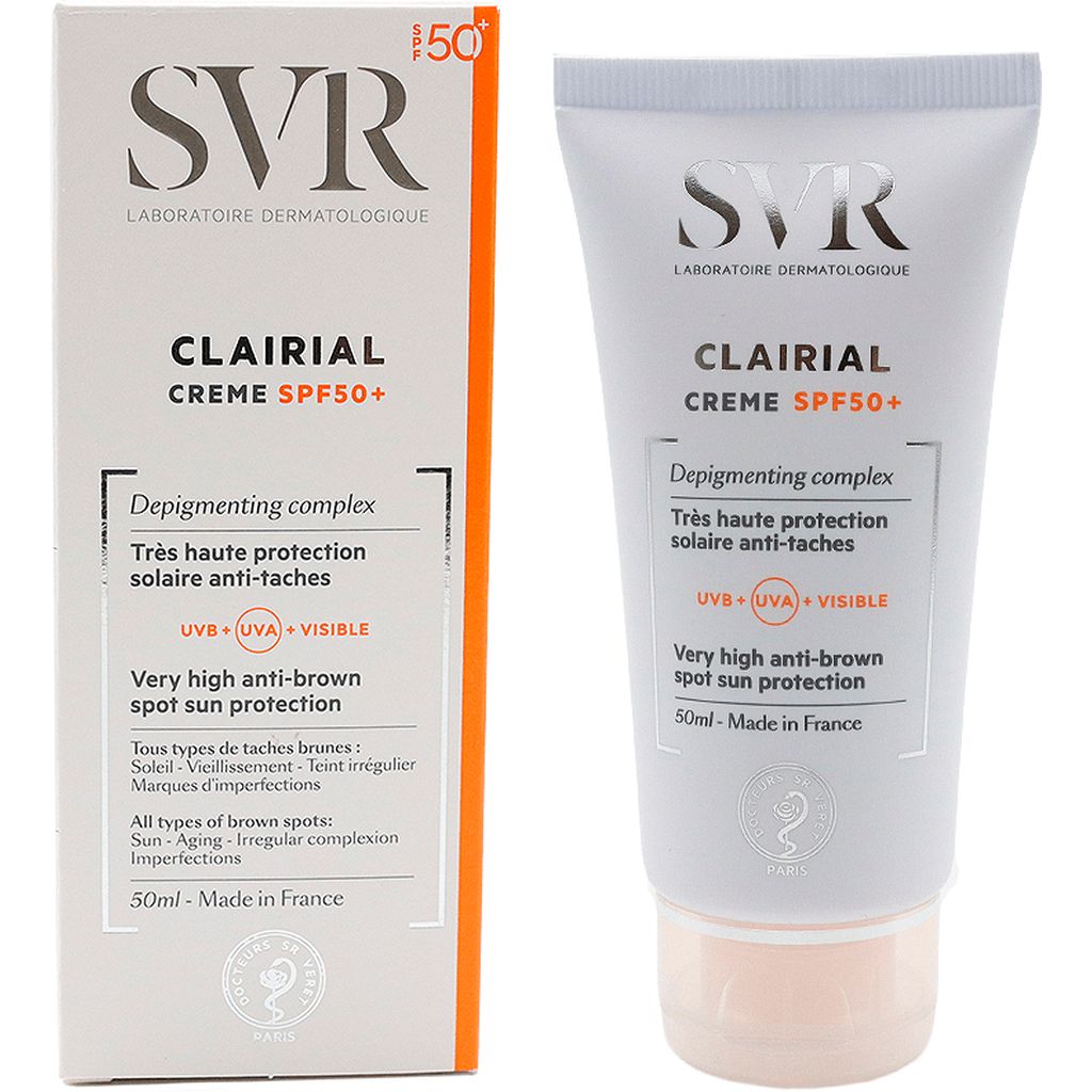 SVR, Clairial Crème SPF 50+, High protection cream for skin brightening and anti-dark spots, 50 ml