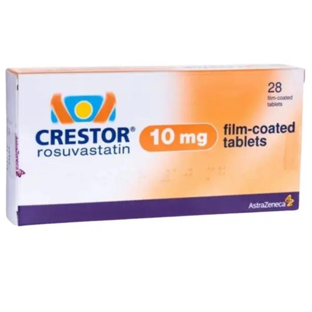 Crestor, Rosuvastatin 10 mg tablets, Cholesterol lowering medication for heart health, 10 mg