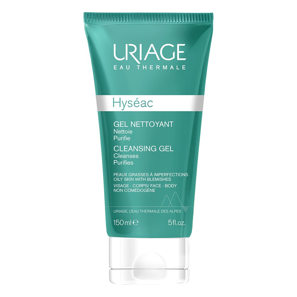 Uriage, Hyseac Cleansing Gel, Oil-free gel cleanser for acne-prone skin, 150 ml