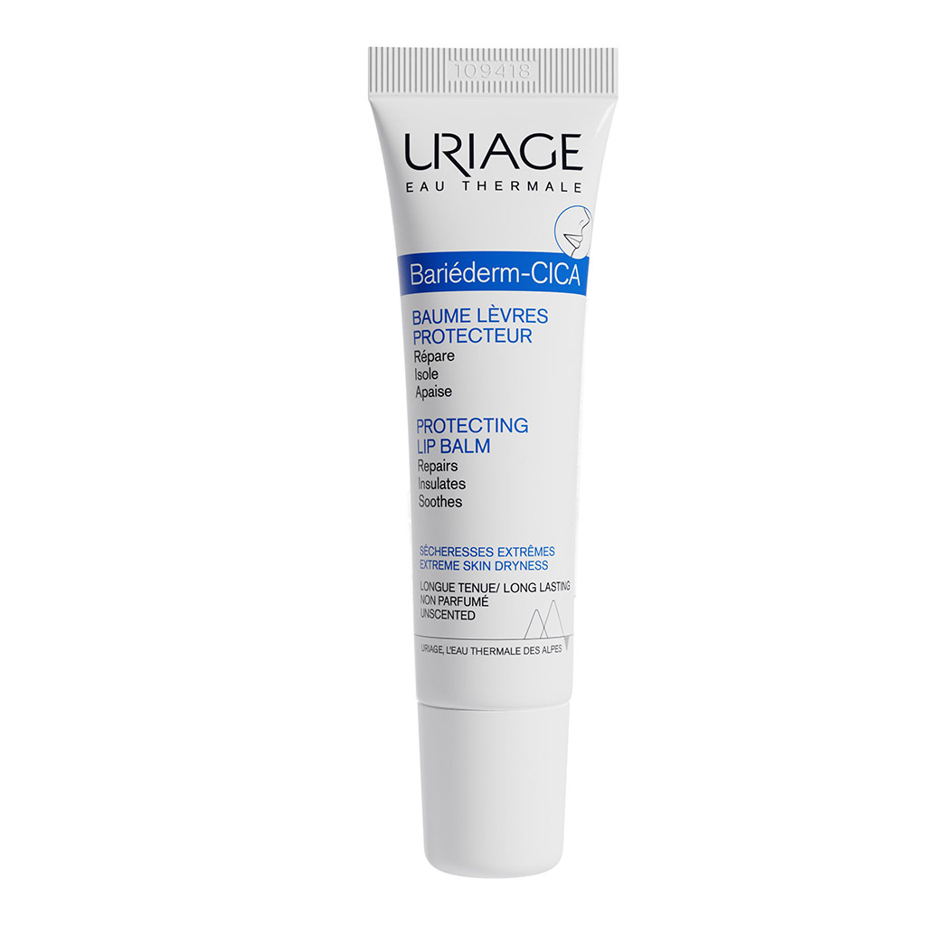 Uriage, Bariederm-CICA Protecting Lip Balm, Soothing and repairing lip balm for dry lips, 15ml