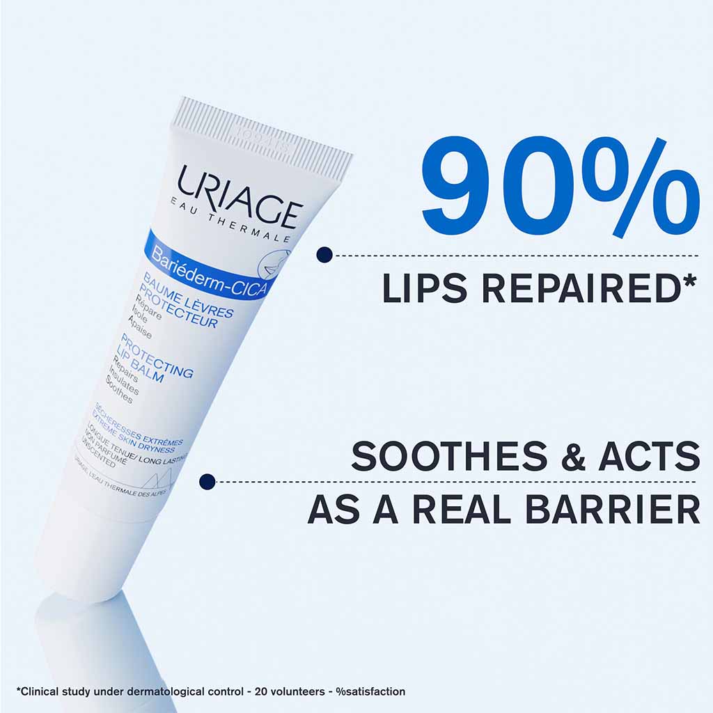 Uriage, Bariederm-CICA Protecting Lip Balm, Soothing and repairing lip balm for dry lips, 15ml