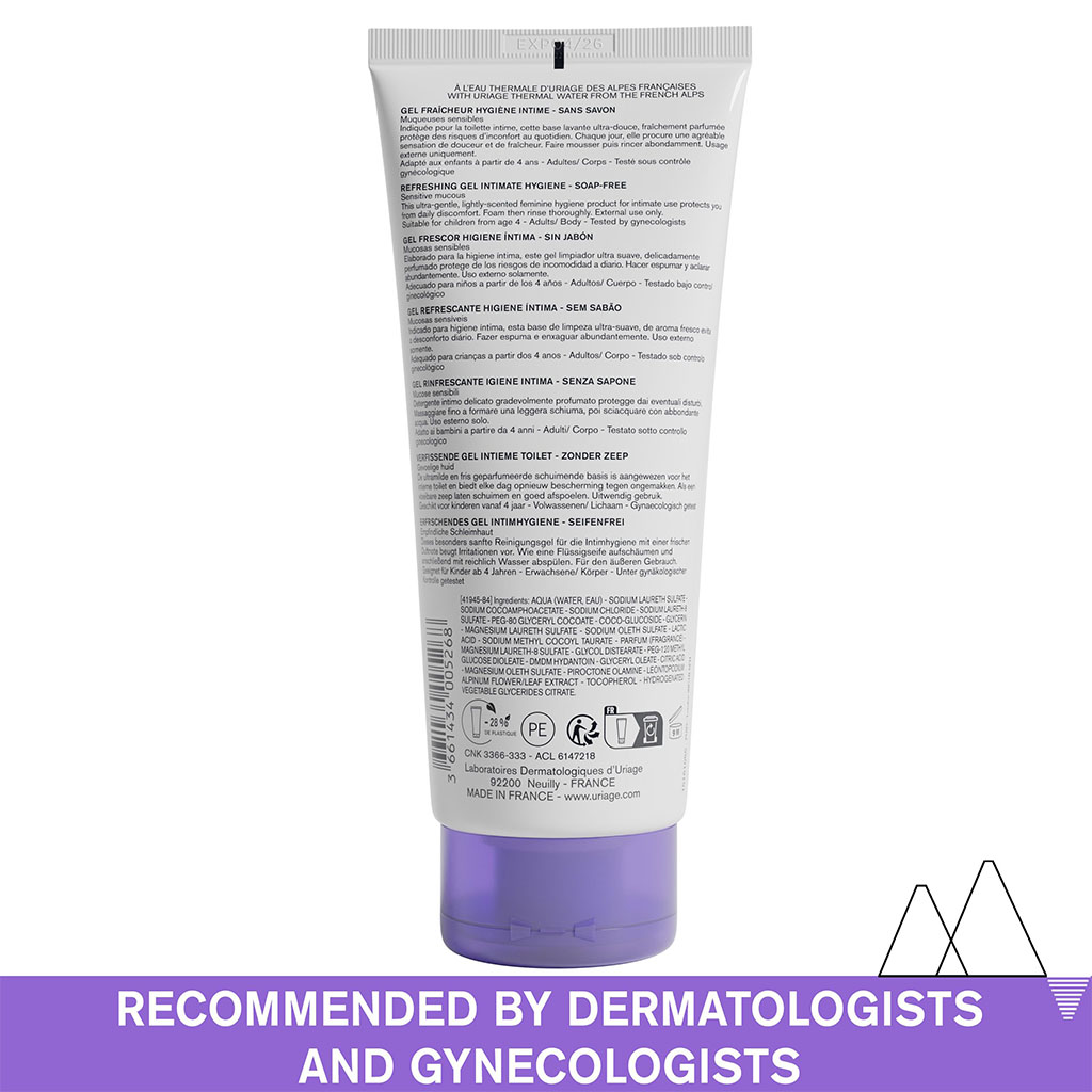 Uriage, Gyn Phy Cleanser for Intimate Areas, Gentle intimate hygiene cleanser, 200 ml