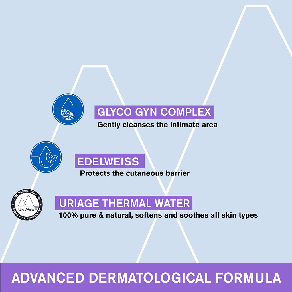 Uriage, Gyn Phy Cleanser for Intimate Areas, Gentle intimate hygiene cleanser, 200 ml