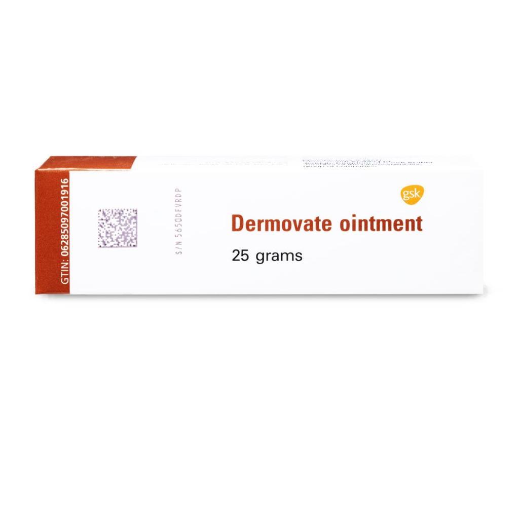 Dermovate, Ointment, Potent corticosteroid ointment for skin inflammation, 25 g