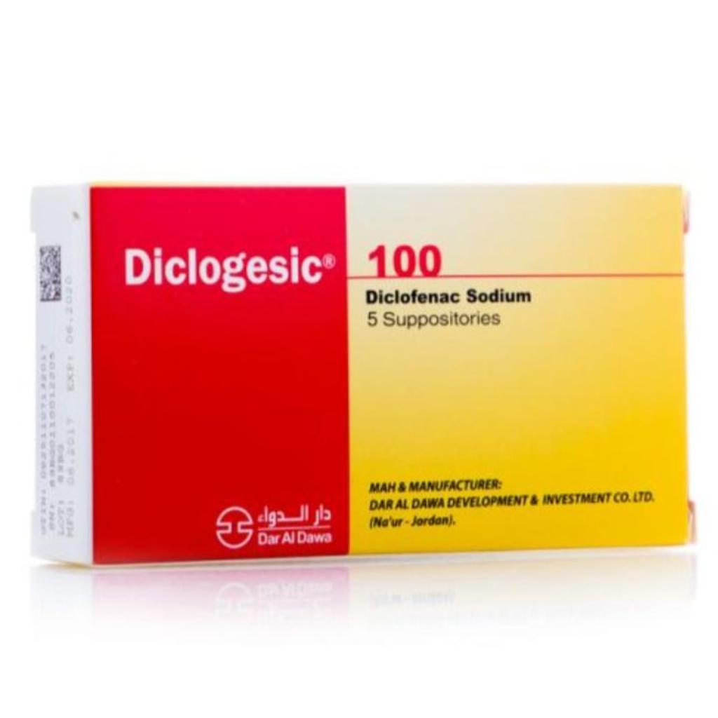 Diclogesic, Diclofenac Sodium 100mg suppositories, Fast-acting anti-inflammatory suppositories, 5 suppositories