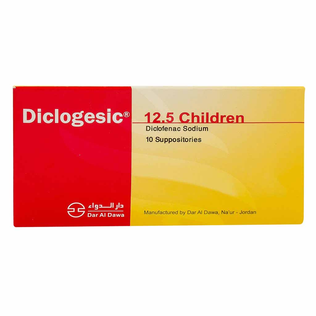 Diclogesic, Diclofenac Sodium 12.5mg suppositories for children, Mild anti-inflammatory suppositories for children, 10 suppositories