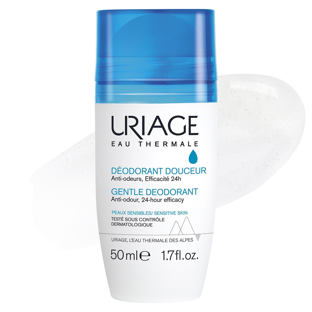 Uriage, Eau Thermale Gentle 24 Hours Fresh Deodorant Roll-On, Long-lasting fresh deodorant, 50 ml