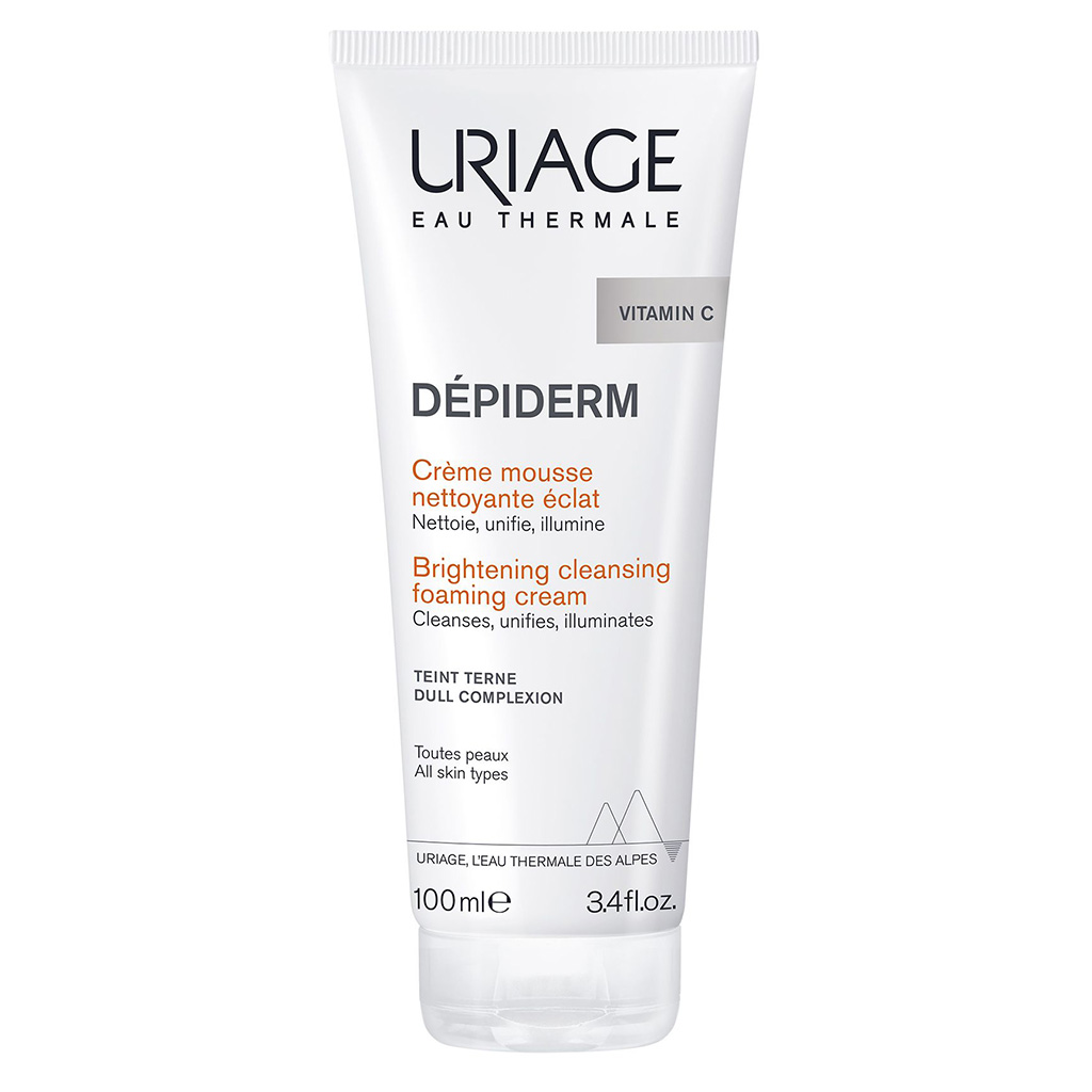 Uriage, Depiderm White Mousse Lightening Cleansing Foam, Brightening cleansing foam for uneven skin tone, 100ml