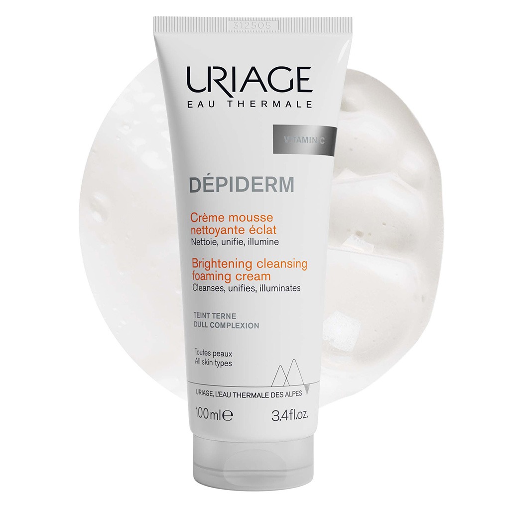 Uriage, Depiderm White Mousse Lightening Cleansing Foam, Brightening cleansing foam for uneven skin tone, 100ml