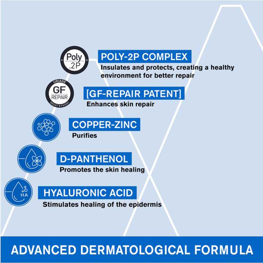 Uriage, Bariederm Cica Cream, Soothing skin repair cream for sensitive skin, 40ml