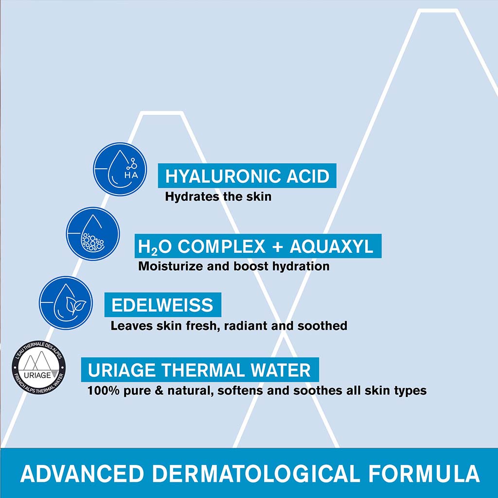 Uriage, Eau Water Night Sleeping Mask, Overnight hydrating and soothing face mask, 50ml